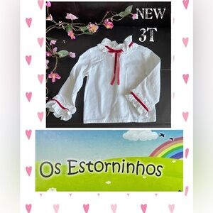 NEW Os Estorninhos spanish blouse sz 3t